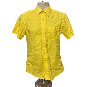 Omega Italy Yellow Button Down Shirt S